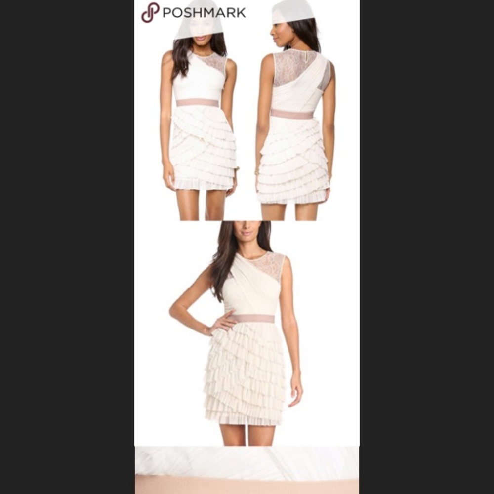 Bcbg cream dress sz 6